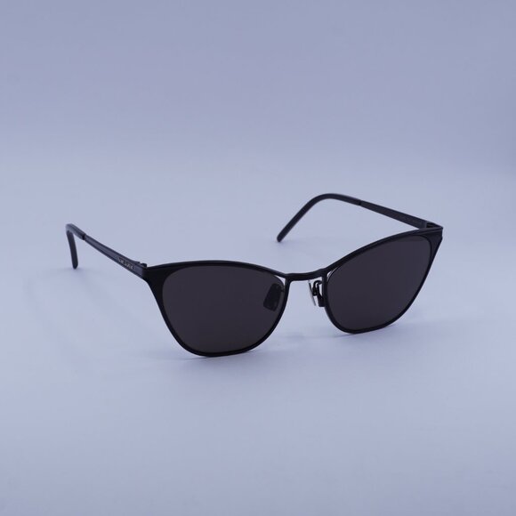 Saint Laurent SL409 002 Sunglasses Black Cat Eye Frame, Black Lenses - Picture 7 of 9